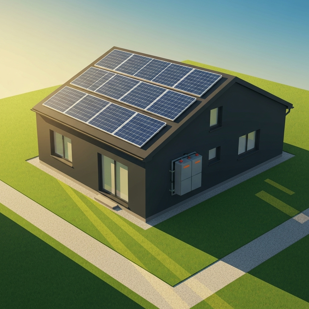 Solar panels on residential home